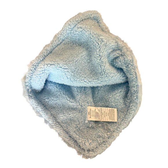 Blue Teddy Bear Plush Security Blanket Little Beginnings Soft Swirl Texture - Picture 5 of 7